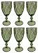 Produktbild Vintage 6 Teile Set Rombus König Weinglas Glas Gläser Weingläser Wasserglas Longdrinkglas (Grün)