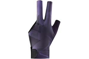 JIAHG Billiard Pool Gloves Left Hand 3 Fingers Anti Slip Single Glove Breathable Shooters Snooker Cue Sport Glove Unisex Billiards Hand Accessories