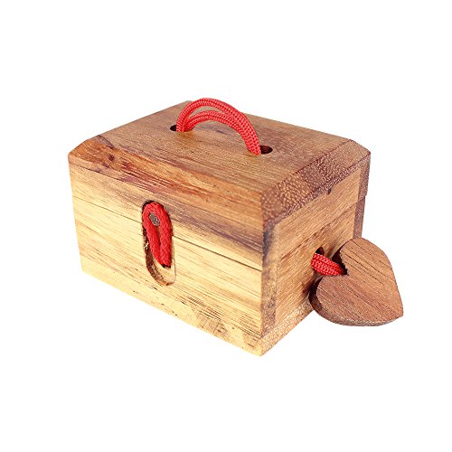 Preisvergleich Produktbild Magischer Schrein der Liebe, Geschenkbox und Knobelspiel, Schmuckkästchen, aus Holz, Maße: ca.8,5 x 6,5 x 5,5 cm