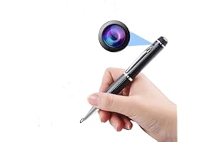 Caché Caméra Espion Mini DV - Full HD USB Cam Stylo Portable Résolution Vidéo 1080P Enregistreur Photo Multifonction Prise de Photos pour Les Entreprises @Laing-H