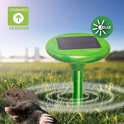 Vensmile Répulsif anti taupe solaire - Anti taupes, campagnols, fourmis, serpents et nuisibles IP56 imperméable, 800 m²