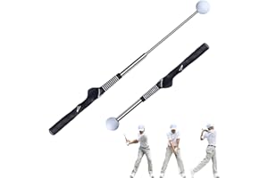 SUBORAWOS Einziehbarer Golf schwungtrainer, tragbares teleskopisches Golfgriff- und Schwung trainingsgerät, Kraft- und Tempotraining, Golfzubehör für Aufwärmübungen und Chippen