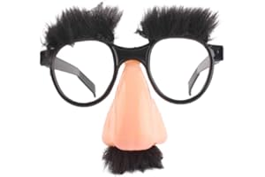 Tomaibaby Große Nase Lustige Brille mit Augenbrauen Und Schnurrbart Plastikverkleidung Brille Halloween Dekorative Brille für Geburtstagsfeier Dekoration Maskerade Cosplay Requisiten
