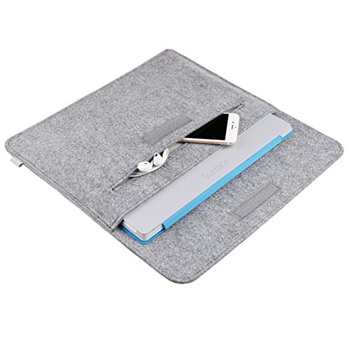 Inateck Tasche Microsoft Surface Pro 3/4 Tablet Hülle Ultrabook Laptoptasche, kompatibel mit iPad Pro 12,9″ und das neue 13“ MacBook Pro Late 2016, Grau - 3