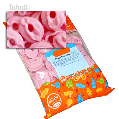 Preisvergleich Produktbild Fruchtgummi ''Muschis'' / Süßigkeiten Großpackungen / Gummi Süßigkeiten Groß / Fruchtgummis Junggesellenabschied / 18. Geburtstag / Vaginas zum Essen / Preis am Stiel®