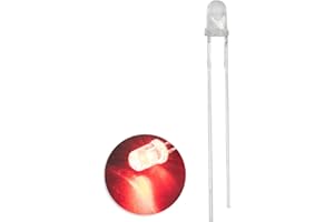 Innfeeltech 100pcs 3mm blanc ampoule rouge LED Diode lampe DC 1.9v ~ 2.1v 20ma 3mm Electronic Emission element diode électroluminescente LED