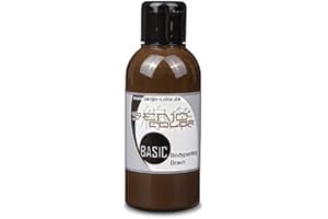 Senjo Color Basic Bodypainting I Maquillage du visage et du corps I cosmétiques, testés dermatologiquement I carnaval, maquillage pour enfants I 75ml I marron