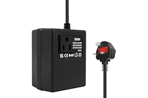 XUZIE 200W Voltage Converter Step Down Power Transformer, 220v/240v to 110v/120v UK Plug, Intelligent Adapter Travel Power Adapter for WIFI, Power Bank, POS Machine