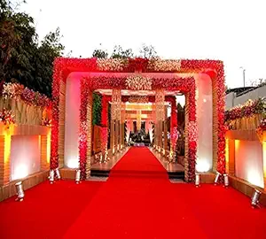 Pc Carpet 3x15 feet Nylon Wool Marriage Hall Decoration Red Carpet Floor Runner & Awards Night Party Item