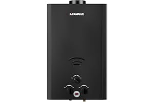 CAMPLUX Calentador de Agua a Gas de 20 Litros, Calentador de Agua Instantáneo de GLP para Ducha de Jardín, RV, Casa Pequeña, Serie BW BW528B