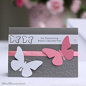 12 Einladungskarten Einladung zur Einschulung Schulanfang grau Handarbeit binnbonn