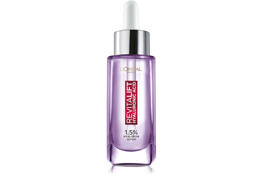 L'Oréal Paris Revitalift 1.5% Hyaluronic Acid Serum, Volume: 30ml, Intensely hydrates, smooths, and replumps skin, Fragrance free, paraben free, alcoh