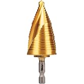 Klein Tools 25960 Kademeli Matkap Ucu, 7/8 ila 1-3/8-İn&ccedil;, Spiral &Ccedil;ift Yivli Kesim, İnce Metal, Plastik, Al&uuml;minyum, Ahşap, 1/4