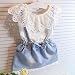 Internet Baby Kids Girls Dress Princess Party Denim Flower Tutu Dresses for 2-7 Years Old (2-3 years old)
