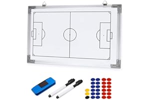 CHSEEA Fußball Taktikmappe Taktiktafel Fussball Coach-Board Coach Mappe für Professional Fußball Trainer mit Magnete, Stifte, Radiergummi #3