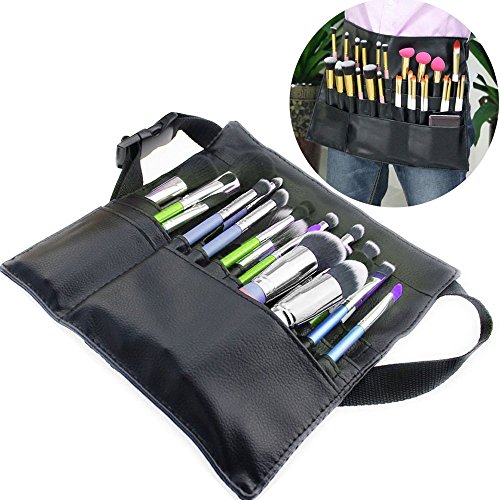 Travelmall Professional Cosmetic Makeup Brush Bag Beauty Artist Storage Brush Organizer with Artist Belt Strap (black)