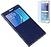 Produktbild ISENPENK Samsung Galaxy J5/J510 (2016) Leder PU Flip Ledertasche mit groß Fenster Handyhülle Schutzhülle Bookstyle Handyhülle Case Standfunktion mit View Window Etui Karten Slot Schutzhülle für Samsung Galaxy J5/J510 (2016) 5.2 Zoll- [marineblau] + Panzerglas Folie