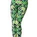 Produktbild Huayang Modisches grünes Weed Glücklich Maple Leaf Pattern gedruckte elastische Spandex Gamaschen-Frauen-Strumpfhose (Größe: S)