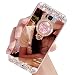 Produktbild Samsung Galaxy S8 Plus Hülle,Vandot Spiegel Hülle Mirror Case mit Handy Ständer Ring Holder für Samsung Galaxy S8 Plus TPU Silikon Handyhülle Rose Gold Plating Weich Schutzhülle Luxus Glänzend Glitzer Kristall Strass Soft Rahmen Handy Tasche Ultra Dünn Crystal Handyhülle mit Make Up Spiegel Mirror Kratzfeste Handy Tasche Schale Etui Bumper für Samsung Galaxy S8 Plus - Rose Gold