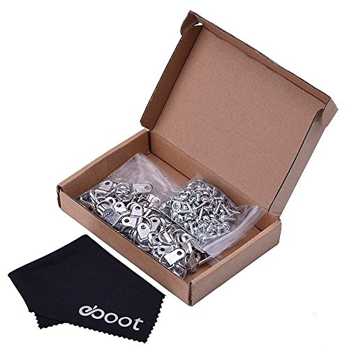 eBoot  D-Ring Bilderrahmen Bild Aufhänger Single-Loch mit Schrauben (100 pcs) - 7