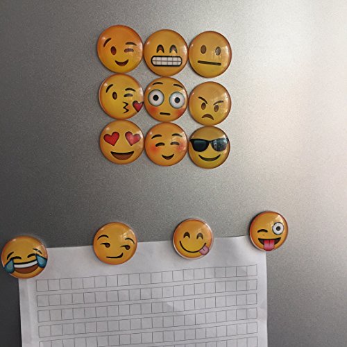 Union Tesco Magnete Smiley, Emoji, 13 Stück im Set, Kühlschrankmagnete, witzige gute Laune Magnete - 2