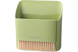 Small Broom and Dustpan Set, Portable Hand Whisk Broom Brush, Mini Hanging Trash Can,Soft Bristle Household Brooms with Dust Pan Combo Set for Cleaning Desktops,Draewr,Sofa,Keyboard - 1 Set(RYB)