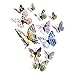 Produktbild Saingace Wandaufkleber Wandtattoo Wandsticker,12x 3D-Schmetterlings-Wand-Aufkleber Kühlschrankmagnet Raum-Dekor-Aufkleber Applikationen