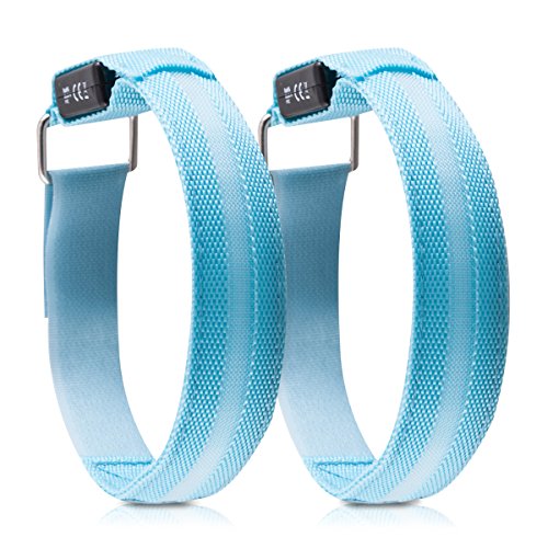 kwmobile 2x LED Leucht Armband / XL Sicherheitsband / für Joggen Sport Fahrrad / Leuchtband in blau / Hundehalsband Blinklicht / verschiedene Farben erhältlich - 4