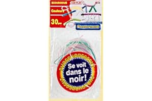 BG Scoubidou Kit 30 fils fluorescents 80 cm, Enfant et Adulte, Non pliant
