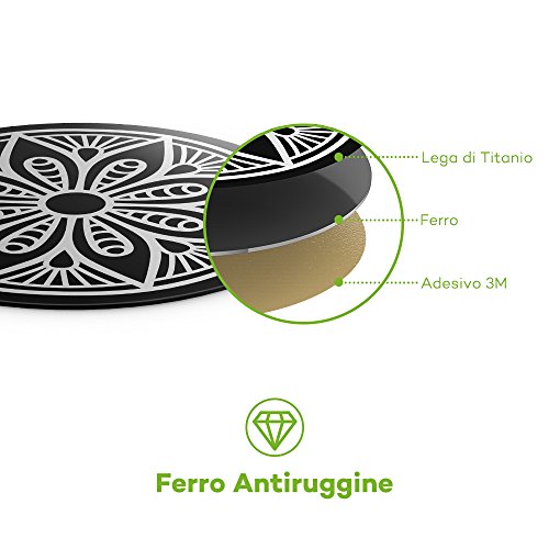 Placche Metallo Smartphone VAVA Placche Metalliche Adesive Metal plates per Supporto Magnetico Auto Air Vent / Magnetico CD Slot per Smartphone, 2 Placche Metalliche Tonde con un adesivo 3M(Altamente Compatibili, Restano Attaccate in Tutta Sicurezza, Ferro Antiruggine)