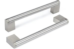 goldenwarm 25 Stück Möbelgriffe Edelstahl Küchengriffe Edelstahl Gebürstet Türgriffe Küche Schrankgriffe Silber LSJ14BSS160 Griffe Möbel 160mm Möbelgriffe Vintage Schubladengriffe