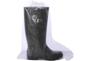 MATERIEL-PRO 50 sur botte jetable Surbotte PE imperméable transparente avec élastique de serrage ambidextre taille unique surchaussure grand format; grande sur chaussure jetable qualité médicale imperméable