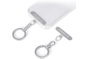 Project-cb Handy Handykette Pads 1,Federring Verschluss 1,Metall Pads,Universeller Handytrageband Pads ohne Klebstoff,Langlebige stabil Pads,Handy Lanyard Pads (Silber)