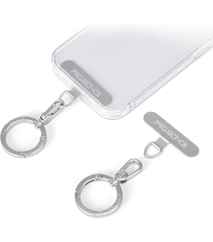 HUVZOR Confezione da 4 toppe per cinturino per cellulare, toppe di fissaggio per cellulare con anelli metallici, toppe portatili per cinturino per cellulare (oro, argento, nero, rosa