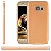 Produktbild zanasta® Samsung Galaxy S7 Hülle, Premium Schutzhülle Soft Flex Silikon Carbon Case TPU Slim Cover Handyhülle | Metallic - Gold