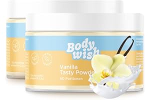 Geschmackspulver Kalorienarm | BODYWISH - Vanille - Chunky Flavour Pulver Ohne Kalorien Zum Süßen | Natürlicher Geschmack - Zuckerersatz Im Quark, Joghurt | 2 x 150gr - Vanilla Aroma | More Taste
