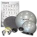 Produktbild POWRX Fitness Set | Für Yoga Pilates Fitness Training | Sitzball Gymnastikball Ballsitzkissen Push Up Bar Balance Kissen