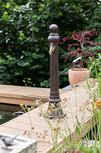 Standbrunnen 85cm Alu Braun Brunnen Waschbecken Garten im antik Stil fountain - 4
