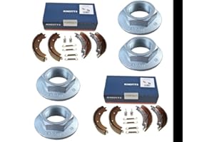 ‎FKANHÄNGERTEILE FKAnhängerteile 2 x Knott Bremsbacken 200x50 Knott Nr: 47276 für 2 Achsen + 4 x Flanschmutter