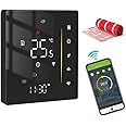SYOSI WiFi Smart Thermostat, Digital Programmable Temperature Controller, Smart Life Floor Heating Thermostat, Alexa Google Home Voice Control, 2.4GHz WiFi Only (Black)