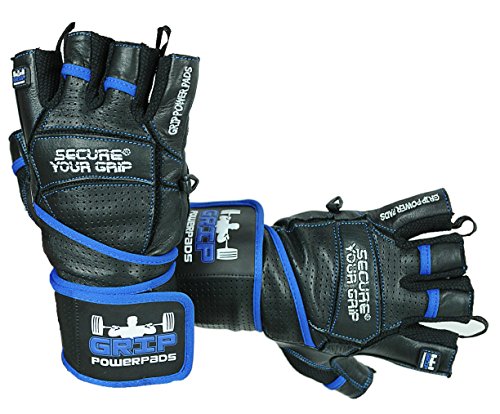 Grip Power Pads® Elite Fitnessstudio Leder Handschuhe mit integriertem 2″ Wide Handgelenkstützen – Leder Handschuh Design für Gewichtheben, Poweranheben, Bodybuilding und Krafttraining Übungen – Zufriedenheit Garantie & 1 Jahre Austauschgarantie - 7
