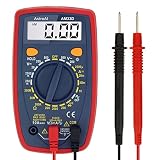 AstroAI Multimètre Numérique Portable, Mini Multimètre Digital, Testeur de Tension DC/Voltmètre /Résistance /Continuité /Diodes