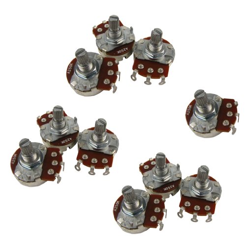 Buy IKN Guitar Pots Full Size A250K Short Split Shaft Potentiometers ST