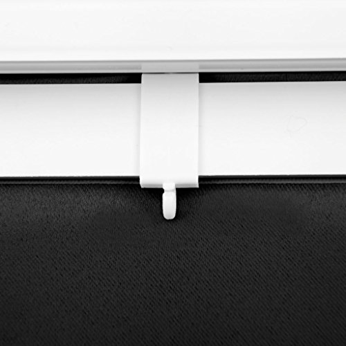 Verdunklungsgardine Moonlight Flächenvorhang inklusive Technik, modernes Wohnaccessoire bietet hervorragenden Blendschutz und ist in vielen verschiedenen Farben erhältlich (schwarz – jetblack/60×245 cm) - 3
