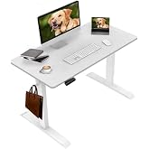 Şeker Ofisi - Elektrikli Y&uuml;ksekliği Ayarlanabilir Ergonomik Bilgisayar & &Ccedil;alışma Masası - Tek Motorlu (2 Hafızalı) (Beyaz, 12