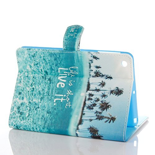 Hülle für Neues iPad Mini 4, TechCode Luxus Abbildung Serie Bookstyle Folio Hülle Tasche Ständer magnet PU Leder mit Smart Auto Sleep / Wake Funktion Schutzhülle für Apple iPad Mini 4(iPad Mini 4, A07) - 5