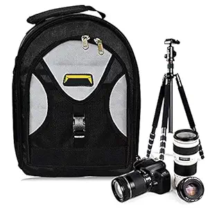 WORLD LOOK? Camera Bag Sling Backpack, Camera Case Waterproof with Modular Inserts Tripod Holder for DSLR/SLR and Mirrorless Cameras (Black)