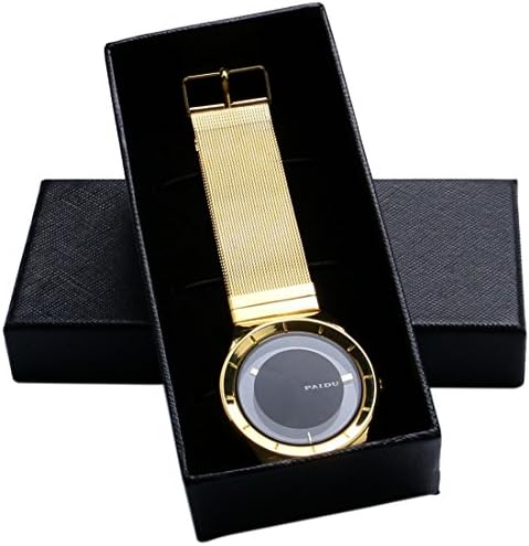 XIGEYA Paidu Creative Turntable Men's Luxury Golden Stainless Steel Mesh Band Wrist Watch