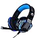 Produktbild Gaming Headset für New Xbox One PS4 PC, Stereo 3.5MM Gaming Kopfhörer mit Mikrofon & USB LED-Licht für PS4 PC Mac iPhone PlayStation 4 Computer, Blau