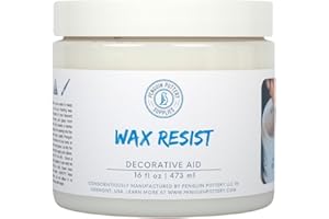 Penguin Pottery Ceramic Wax Resist for Pottery Glaze, Clay Glaze, Slip Clay - Use Pottery Wax Resist with Underglazes in Pottery Kiln - Alternative to Latex Resist for Pottery (1 Pint | 473 ml)